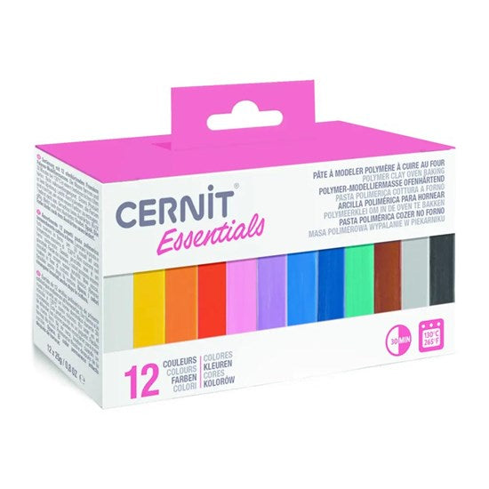 Mini-pains d'argile polymère - basiques, 12 x 25 g