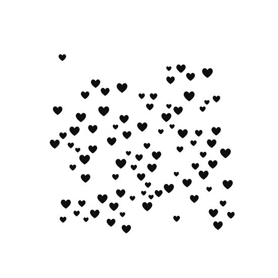 Stencil  Micro Hearts- 6X6"