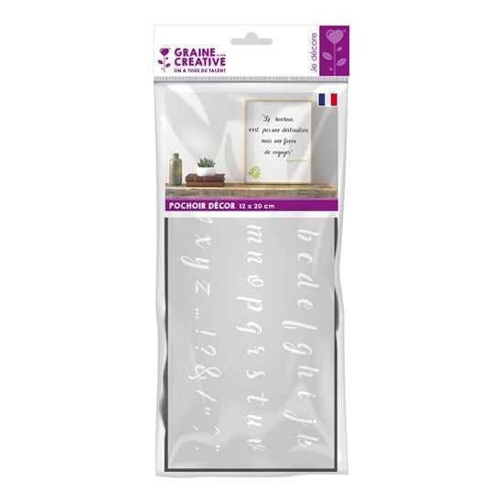 Stencil - Lower-Case Alphabet 2, 12 x 20 cm