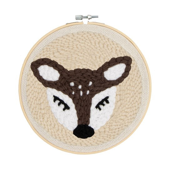 Ens. broderie au poinçon Biche