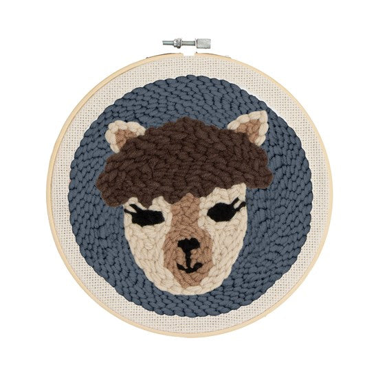 Ens. broderie au poinçon lama