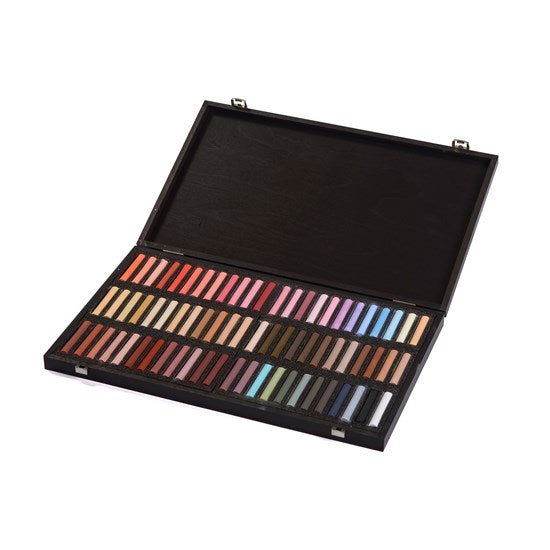 Coffret en bois 72 pastels - portrait