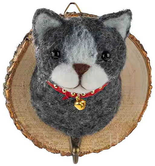 Wooden Hook - Cat Head, 14 cm