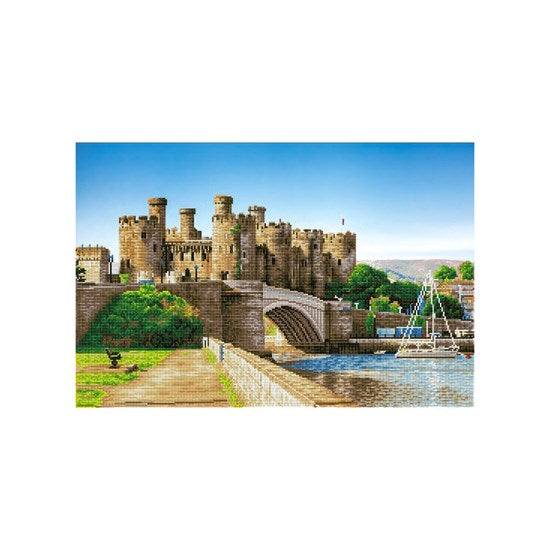 Kit créatif diamond dotz - château de conwy, pays de gal les