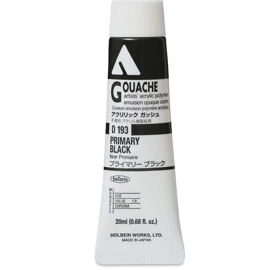 Gouache acryla noir série a - 20ml