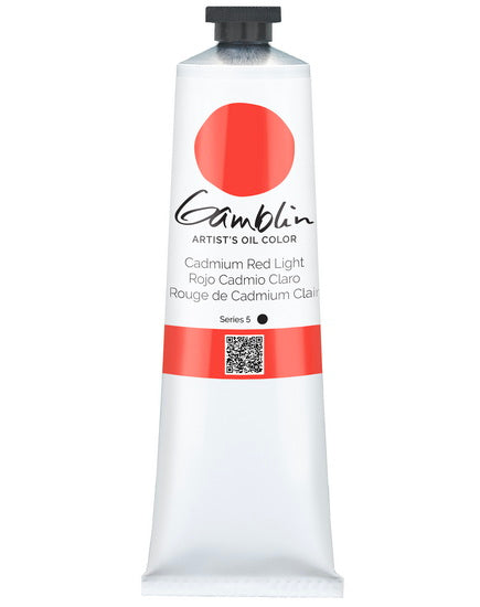 Huile rouge cadmium pâle - 150ml série 5