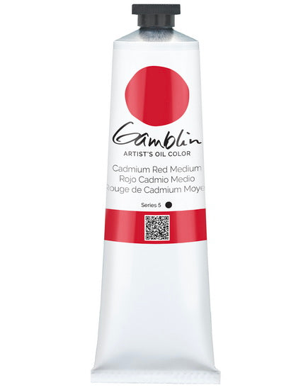 Huile rouge cadmium moyen - 150ml série 5