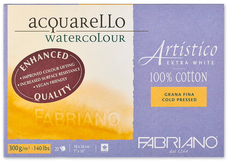 Aquarello Watercolour Paper - Extra White - GRAIN_FIN INCH - 7 X