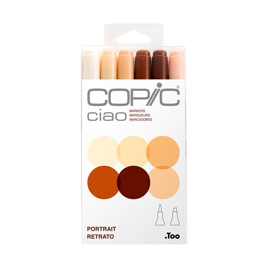 Set of 6 Copic Ciao Markers Portrait
