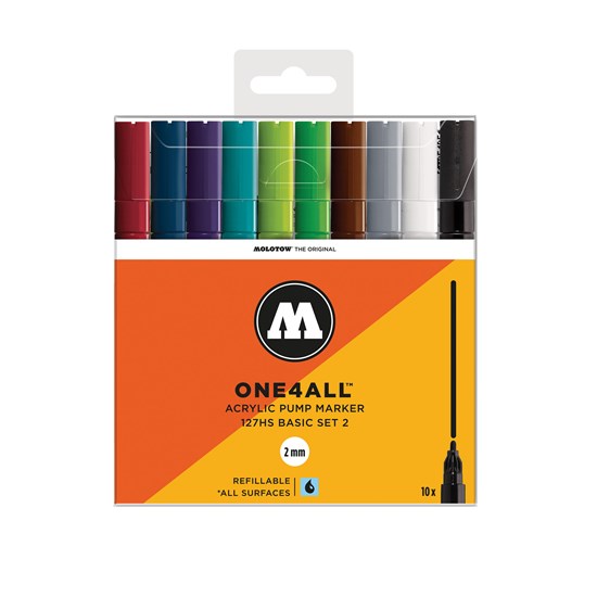 Ens. 10 marqueurs one4all base no. 2 – 2mm