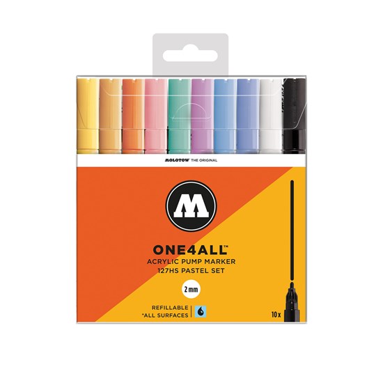 Ens. 10 marqueurs one4all pastel -2mm