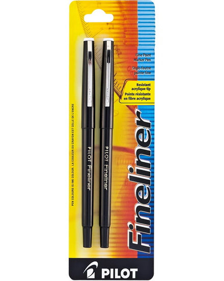 Set of 2 Pens Fineliner Black