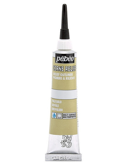 Relief outliner - vitrail - 20ml - white gold