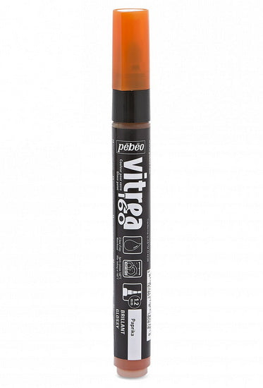 Marqueur verre - vitrea 160 - paprika brillant
