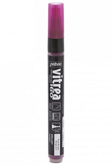 Marqueur verre - vitrea 160 - rose bengale brillant