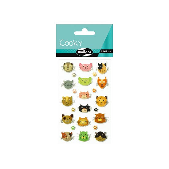 Cooky Stickers : Cat Heads