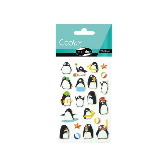 Autocollants 3d cooky - pingouins