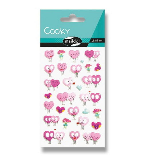 Cooky Stickers : Pink Hearts