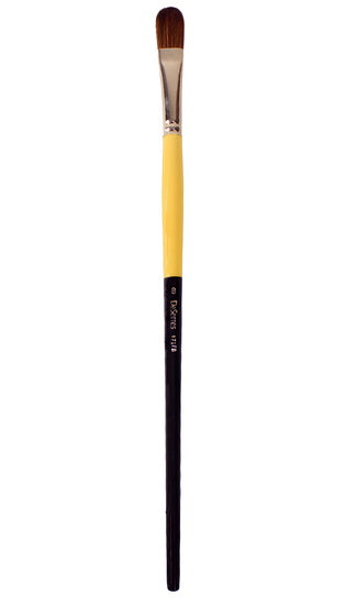 Pinceau manche long/poils synthétiques ovale - #8