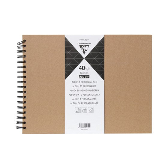 Album kraft à personnaliser - 32 x 24 cm