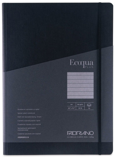 Cahier à reliure spirale cachée ecoqua plus - 21 x 29,7 centimètres