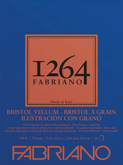 1264 Bristol Pad 9 X 12 Inches velin