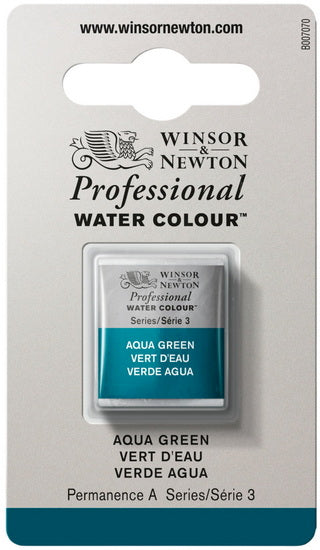 Aquarelle demi-godet - vert d'eau - s3