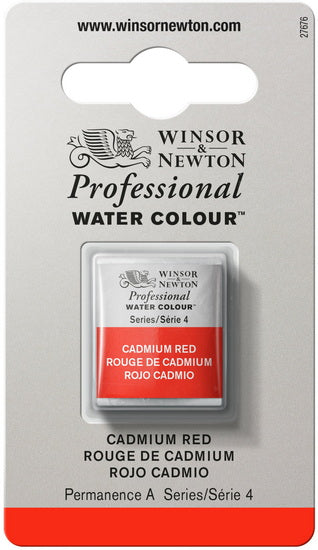Aquarelle demi-godet - rouge de cadmium - s4