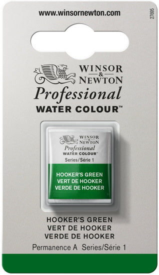Aquarelle demi-godet - vert de hooker - s1