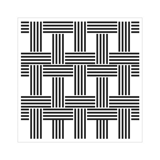 Pochoir  tissage panier- 6x6po