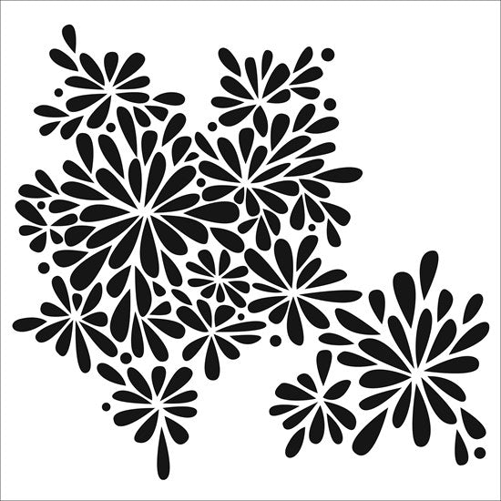 Pochoir  pétales- 6x6po