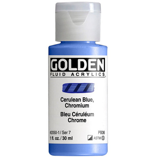 Acrylique fluide - 1 oz  bleu ceruléen chrome  s7