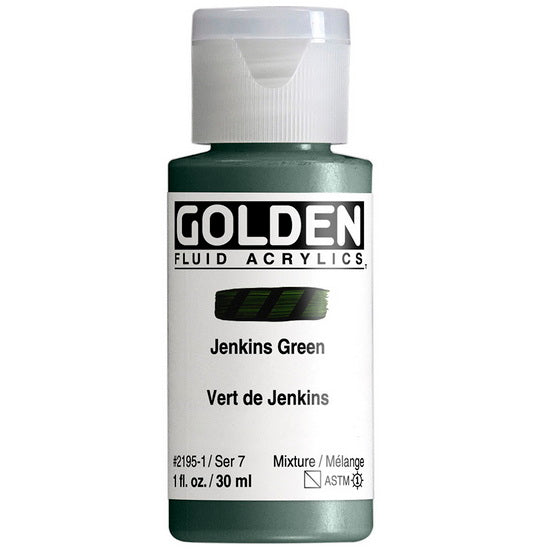 Acrylic fluid - 1 oz  jenkins green  s7