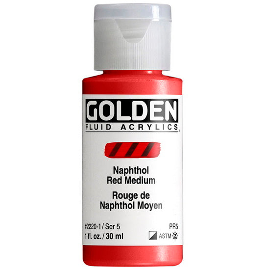Acrylique fluide - 1 oz  rouge naphthol moyen  s5