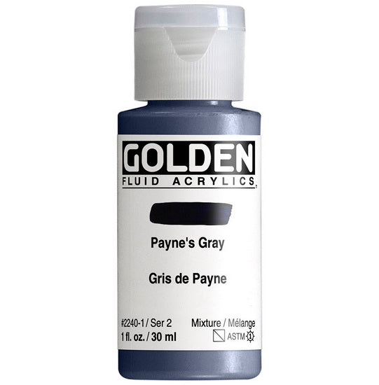 Acrylic fluid - 1 oz  paynes gray  s2