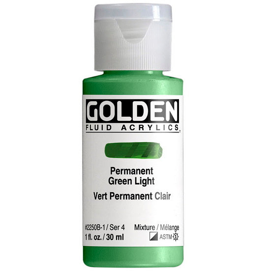 Acrylique fluide - 1 oz  vert permanent clair  s4