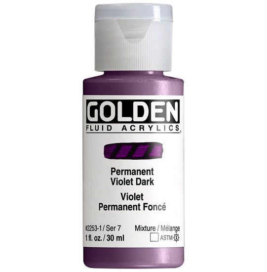 Acrylic fluid - 1 oz  dark permanent violet  s7