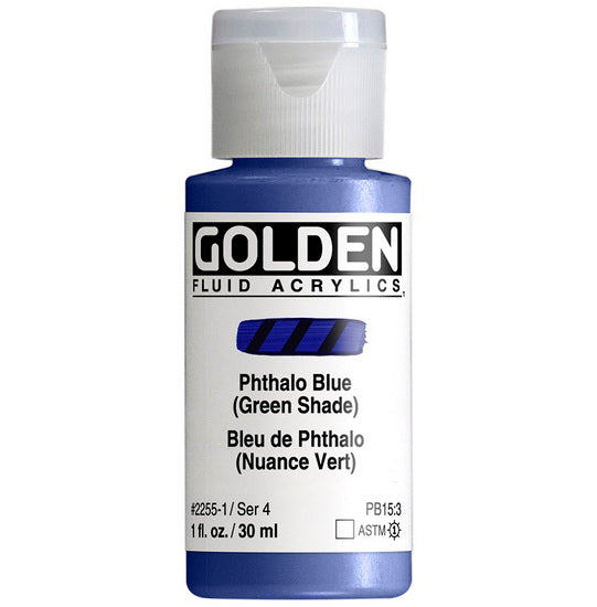 Acrylic fluid - 1 oz  phthalo blue green shade  s4