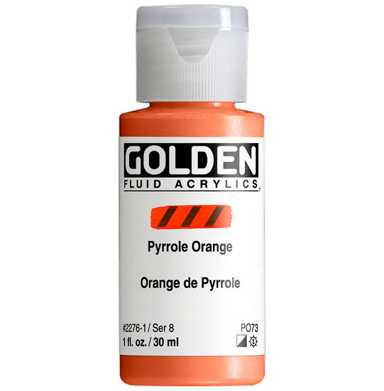 Acrylique fluide - 1 oz  orange de pyrrole  s8