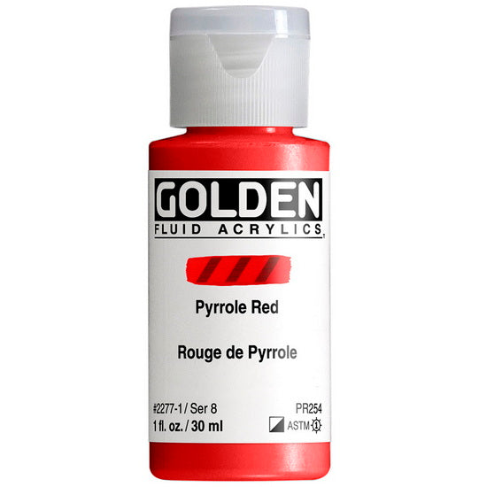 Acrylic fluid - 1 oz  pyrrole red  s8