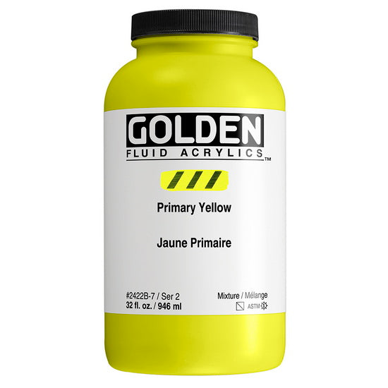 Acrylic fluid - 32 oz  primary yellow  s2