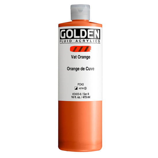 Acrylic fluid - 16 oz  vat orange  s8