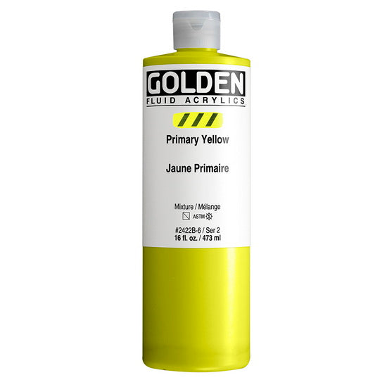 Acrylic fluid - 16 oz  primary yellow  s2