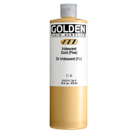 Acrylic fluid - 16 oz  iridescent gold  s6