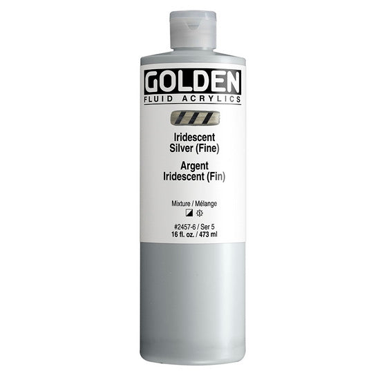 Acrylic fluid - 16 oz  iridescent silver s5