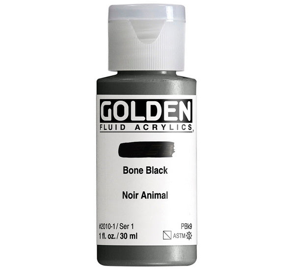 Acrylique fluide - 1 oz  noir animal  s1