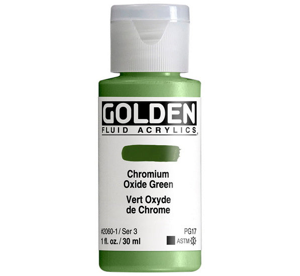 Acrylic fluid - 1 oz  chrome oxide green  s3