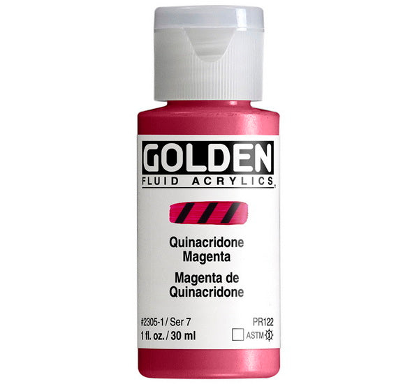 Acrylic fluid - 1 oz  quinacridone magenta  s7