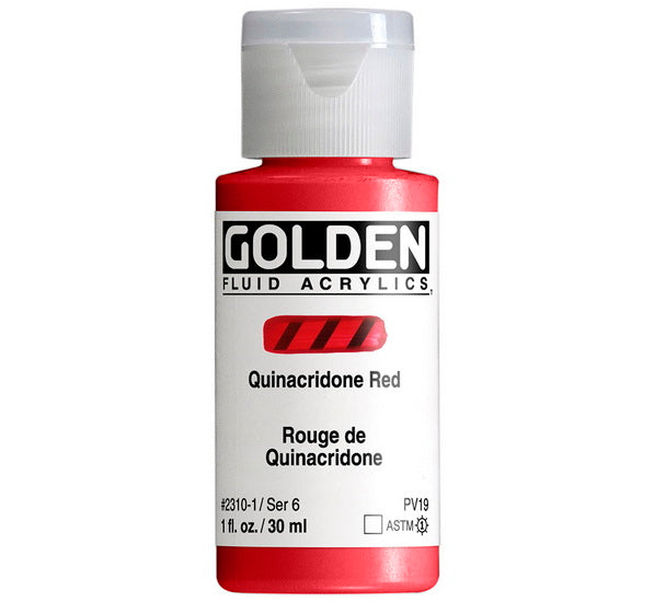 Acrylique fluide - 1 oz  rouge de quinacridone  s6