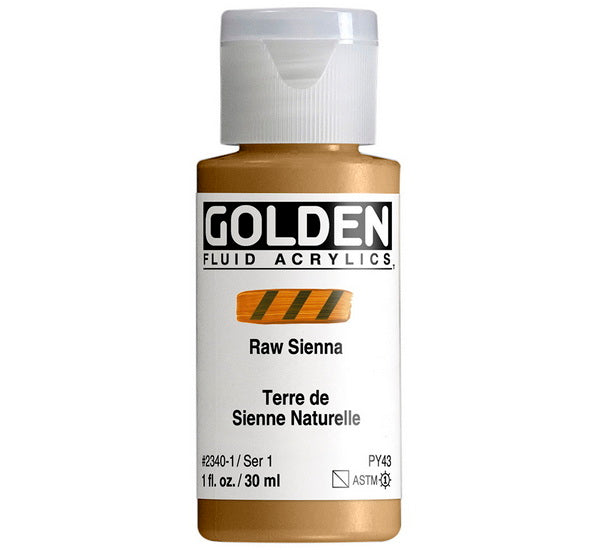 Acrylic fluid - 1 oz  raw sienna  s1